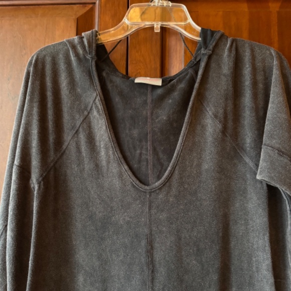 Free People FP Movement Hot Shot Long Sleeve Hooded Jumpsuit Gray Black Size S - Picture 4 of 7